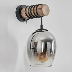 hofstein Vevino Boule lumineuse, Applique murale Écru, Noir, 1 lumière