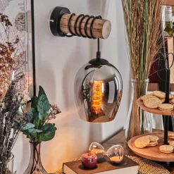 hofstein Vevino Boule lumineuse, Applique murale Écru, Noir, 1 lumière