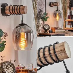 hofstein Vevino Boule lumineuse, Applique murale Écru, Noir, 1 lumière