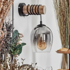 hofstein Vevino Boule lumineuse, Applique murale Écru, Noir, 1 lumière