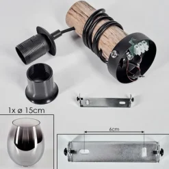 hofstein Vevino Boule lumineuse, Applique murale Écru, Noir, 1 lumière