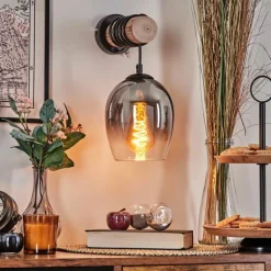 hofstein Vevino Boule lumineuse, Applique murale Écru, Noir, 1 lumière