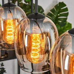 hofstein Vevino Suspension Ambre, Clair, 5 lumières