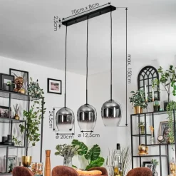 hofstein Vevino Suspension Chrome, Clair, 3 lumières