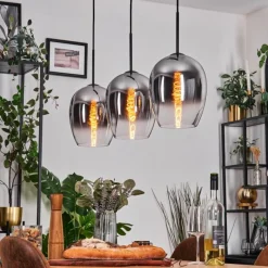 hofstein Vevino Suspension Chrome, Clair, 3 lumières