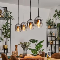 hofstein Vevino Suspension Chrome, Clair, 4 lumières