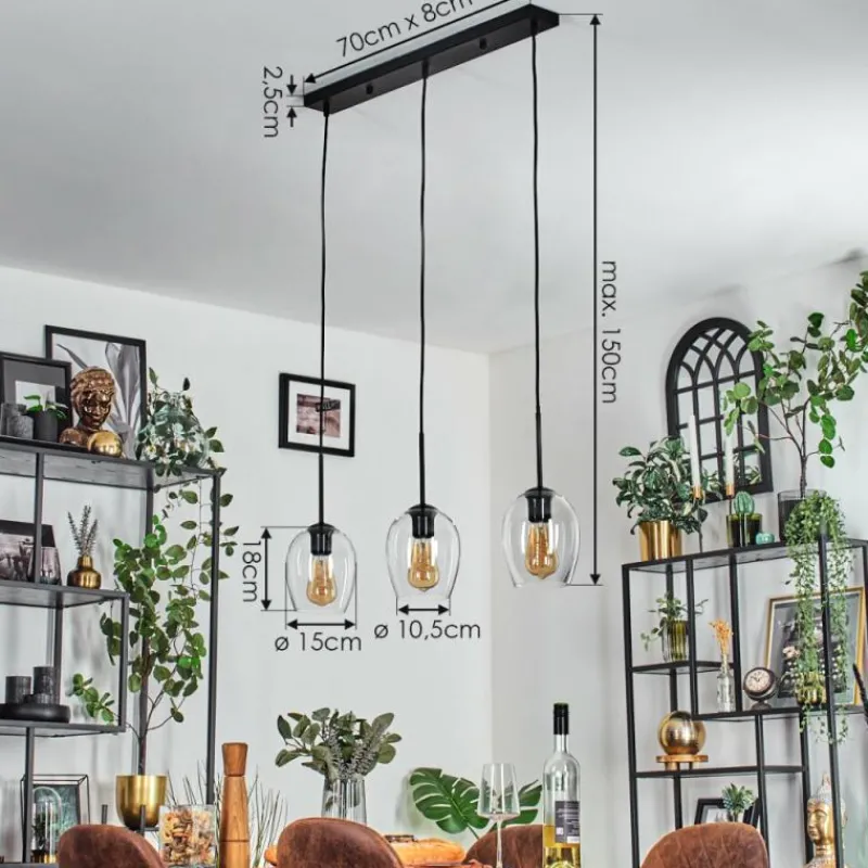 hofstein Vevino Suspension Clair, 3 lumières