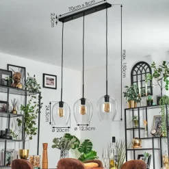 hofstein Vevino Suspension Clair, 3 lumières