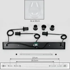 hofstein Vevino Suspension Clair, 3 lumières