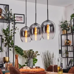 hofstein Vevino Suspension Clair, Fumé, 3 lumières