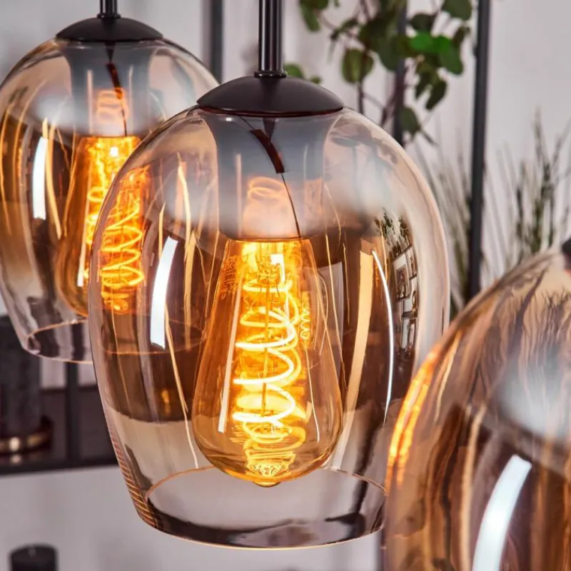 hofstein Vevino Suspension Noir, 3 lumières