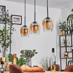 hofstein Vevino Suspension Noir, 3 lumières