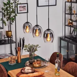 hofstein Vevino Suspension Noir, 3 lumières