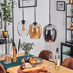 hofstein Vevino Suspension Noir, 3 lumières