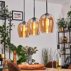 hofstein Vevino Suspension Noir, 3 lumières