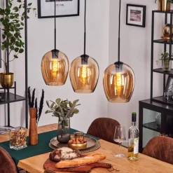 hofstein Vevino Suspension Noir, 3 lumières