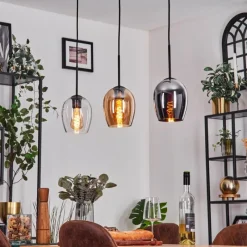 hofstein Vevino Suspension Noir, 3 lumières