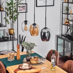 hofstein Vevino Suspension Noir, 3 lumières