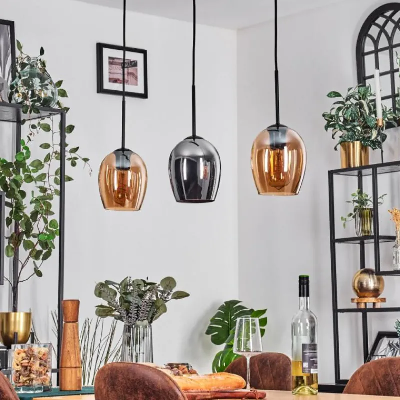 hofstein Vevino Suspension Noir, 3 lumières