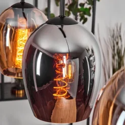 hofstein Vevino Suspension Noir, 3 lumières