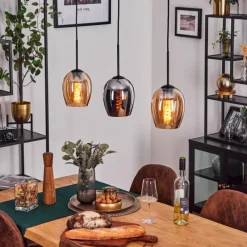 hofstein Vevino Suspension Noir, 3 lumières