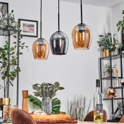 hofstein Vevino Suspension Noir, 3 lumières