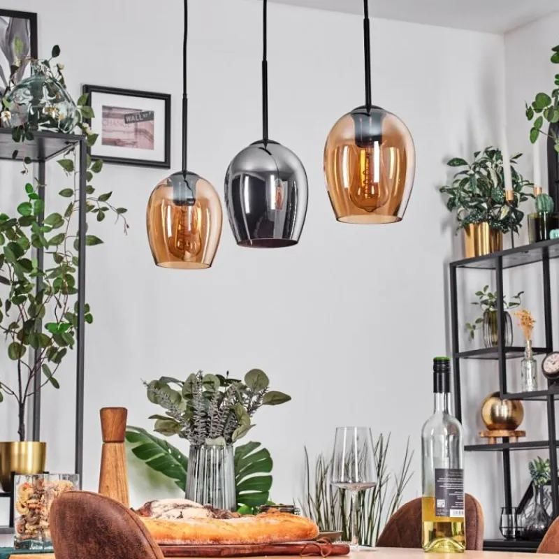 hofstein Vevino Suspension Noir, 3 lumières