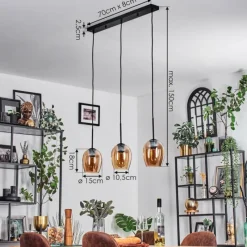 hofstein Vevino Suspension Noir, 3 lumières