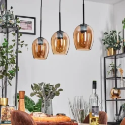 hofstein Vevino Suspension Noir, 3 lumières