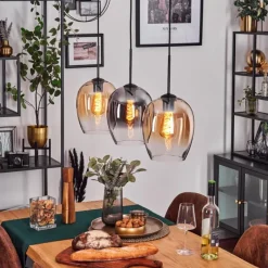 hofstein Vevino Suspension Noir, 3 lumières