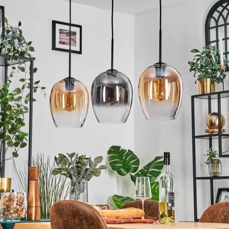 hofstein Vevino Suspension Noir, 3 lumières