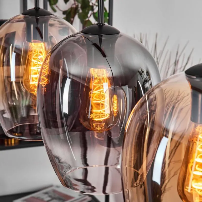 hofstein Vevino Suspension Noir, 3 lumières