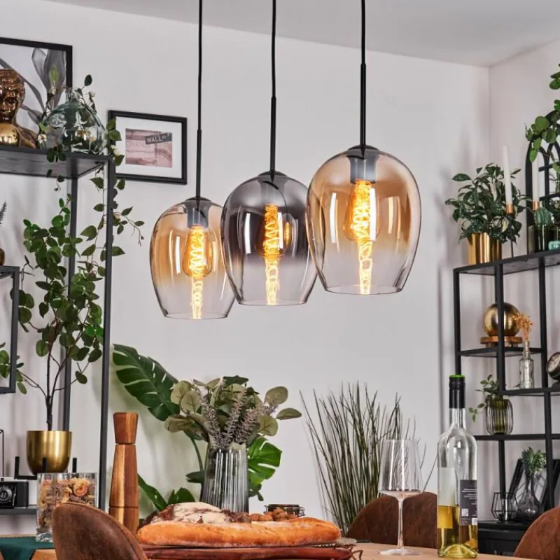 hofstein Vevino Suspension Noir, 3 lumières