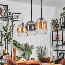 hofstein Vevino Suspension Noir, 3 lumières