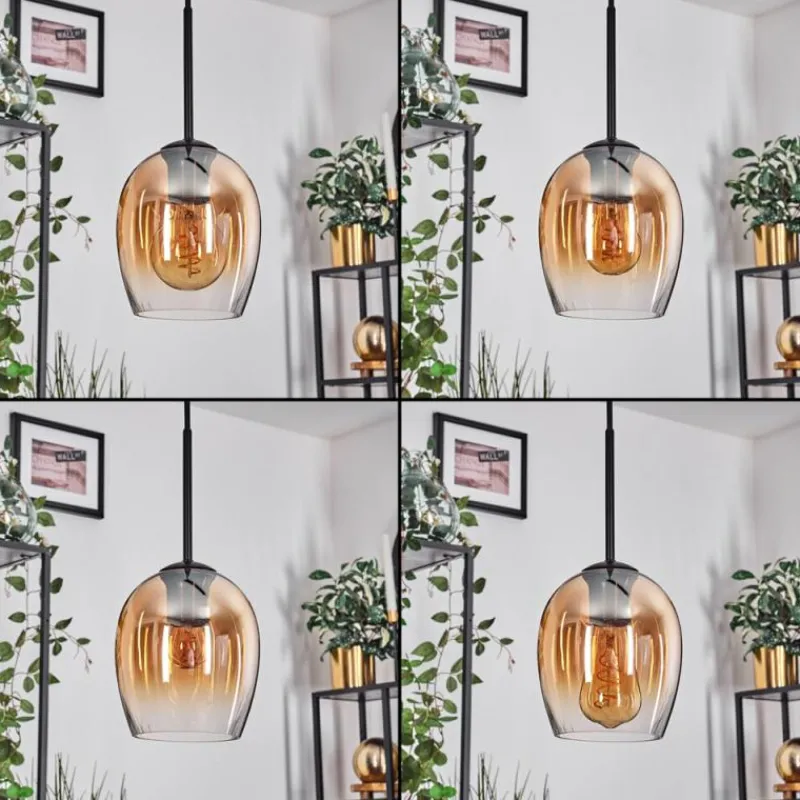 hofstein Vevino Suspension Noir, 4 lumières