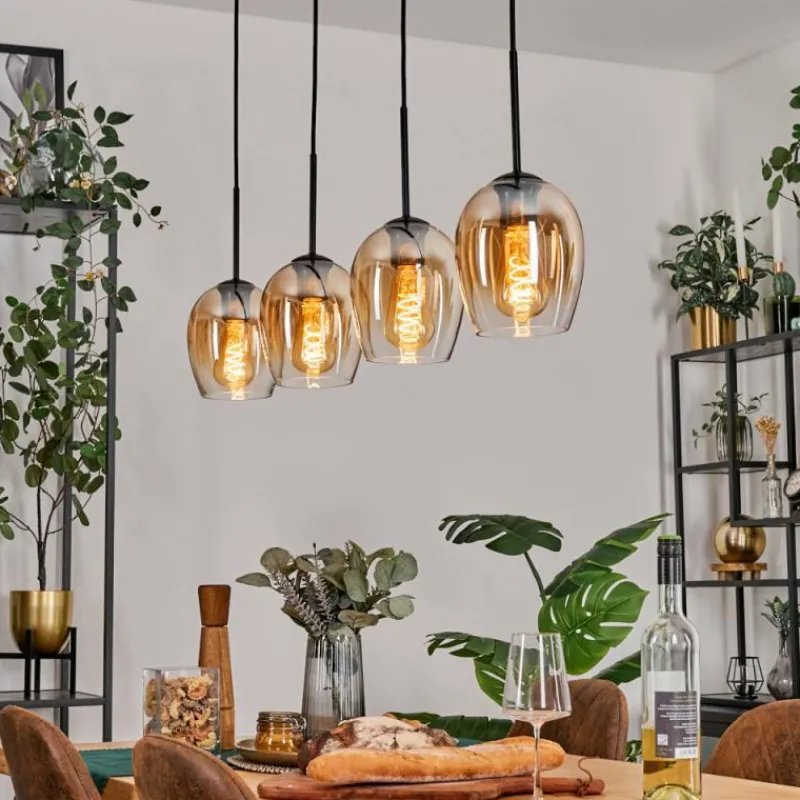 hofstein Vevino Suspension Noir, 4 lumières