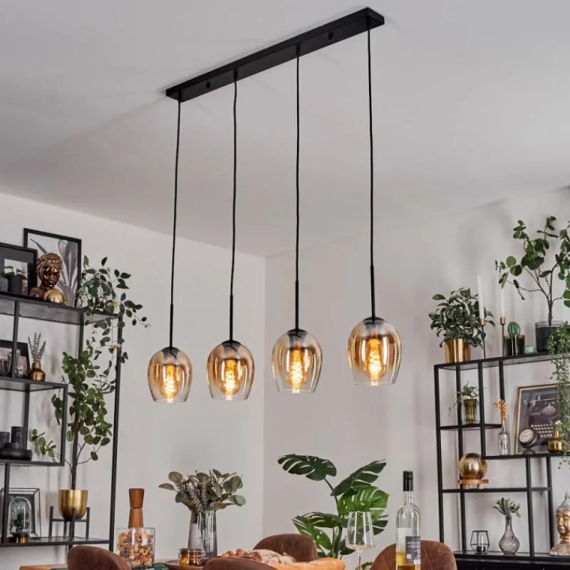 hofstein Vevino Suspension Noir, 4 lumières