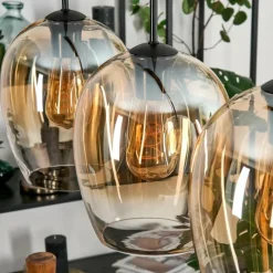 hofstein Vevino Suspension Noir, 4 lumières