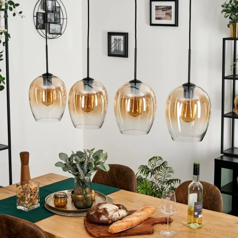 hofstein Vevino Suspension Noir, 4 lumières