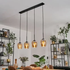 hofstein Vevino Suspension Noir, 4 lumières