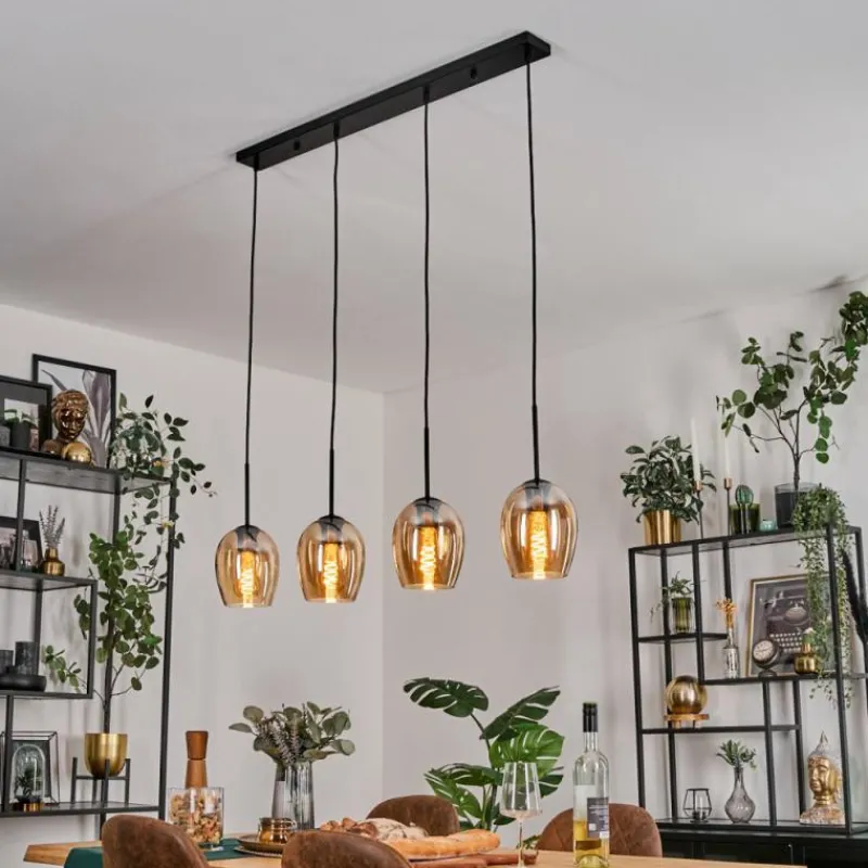 hofstein Vevino Suspension Noir, 4 lumières