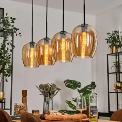 hofstein Vevino Suspension Noir, 4 lumières