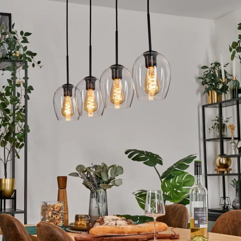 hofstein Vevino Suspension Noir, 4 lumières