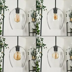 hofstein Vevino Suspension Noir, 4 lumières