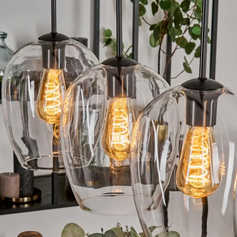 hofstein Vevino Suspension Noir, 4 lumières