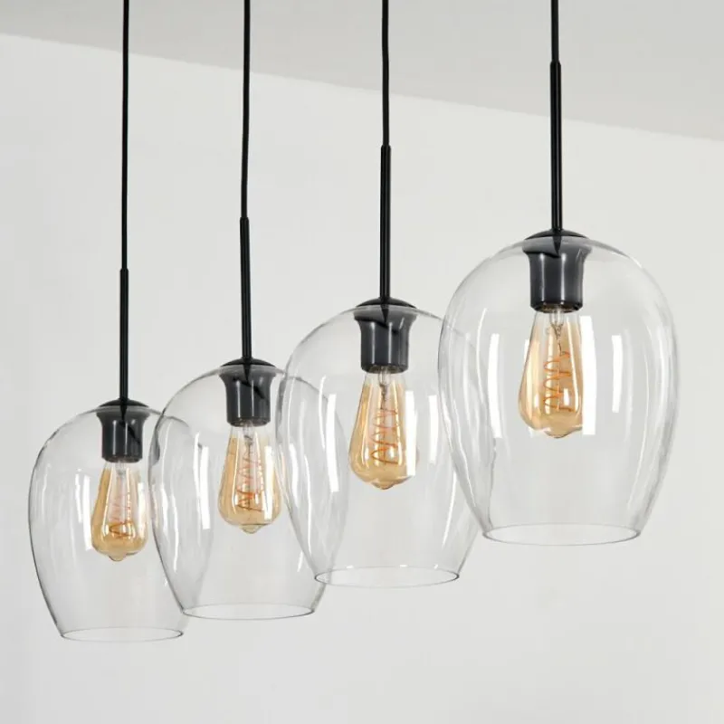 hofstein Vevino Suspension Noir, 4 lumières