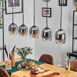 hofstein Vevino Suspension Noir, 5 lumières