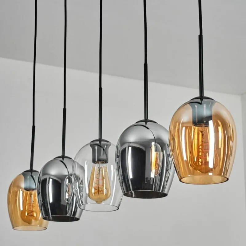 hofstein Vevino Suspension Noir, 5 lumières