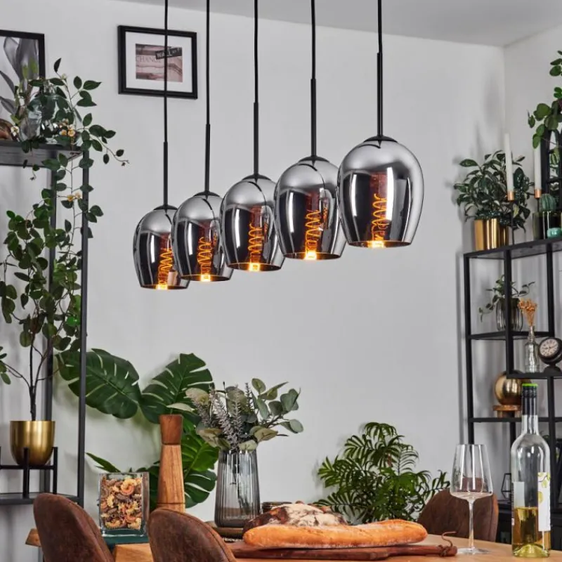 hofstein Vevino Suspension Noir, 5 lumières