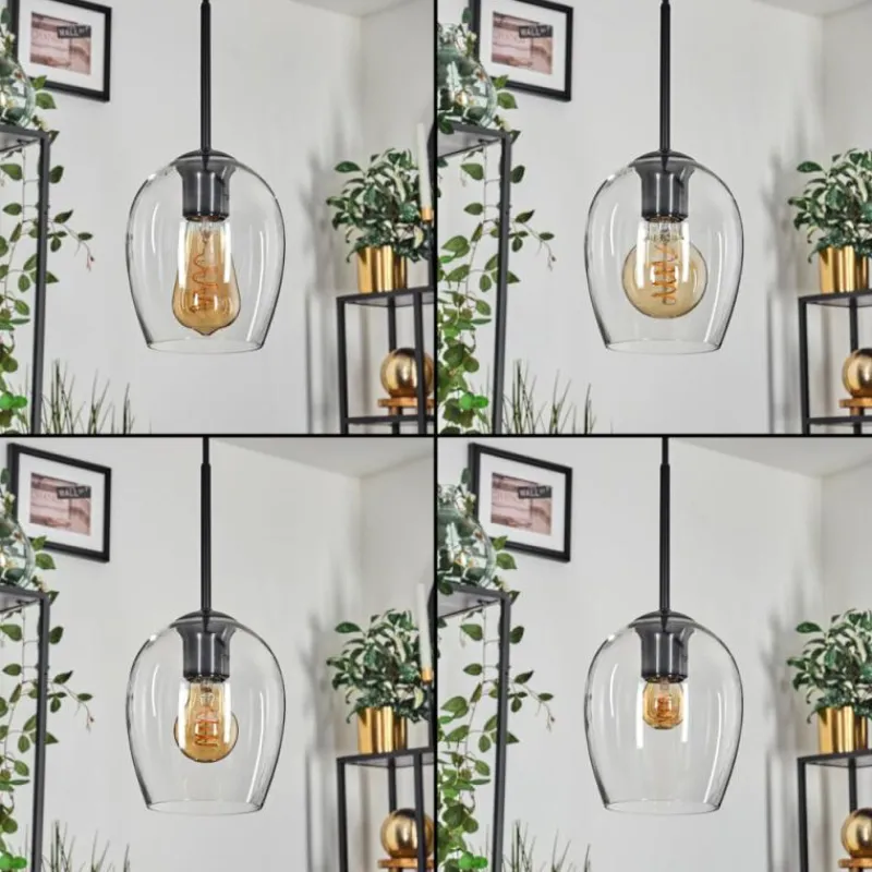 hofstein Vevino Suspension Noir, 5 lumières